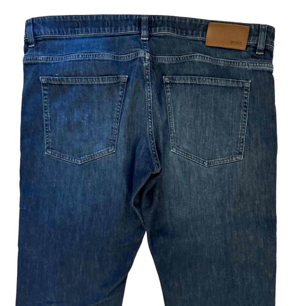 Hugo Boss Italian Stretch Slim Fit Jeans Size 38x32 Candiani Denim Dark Wash